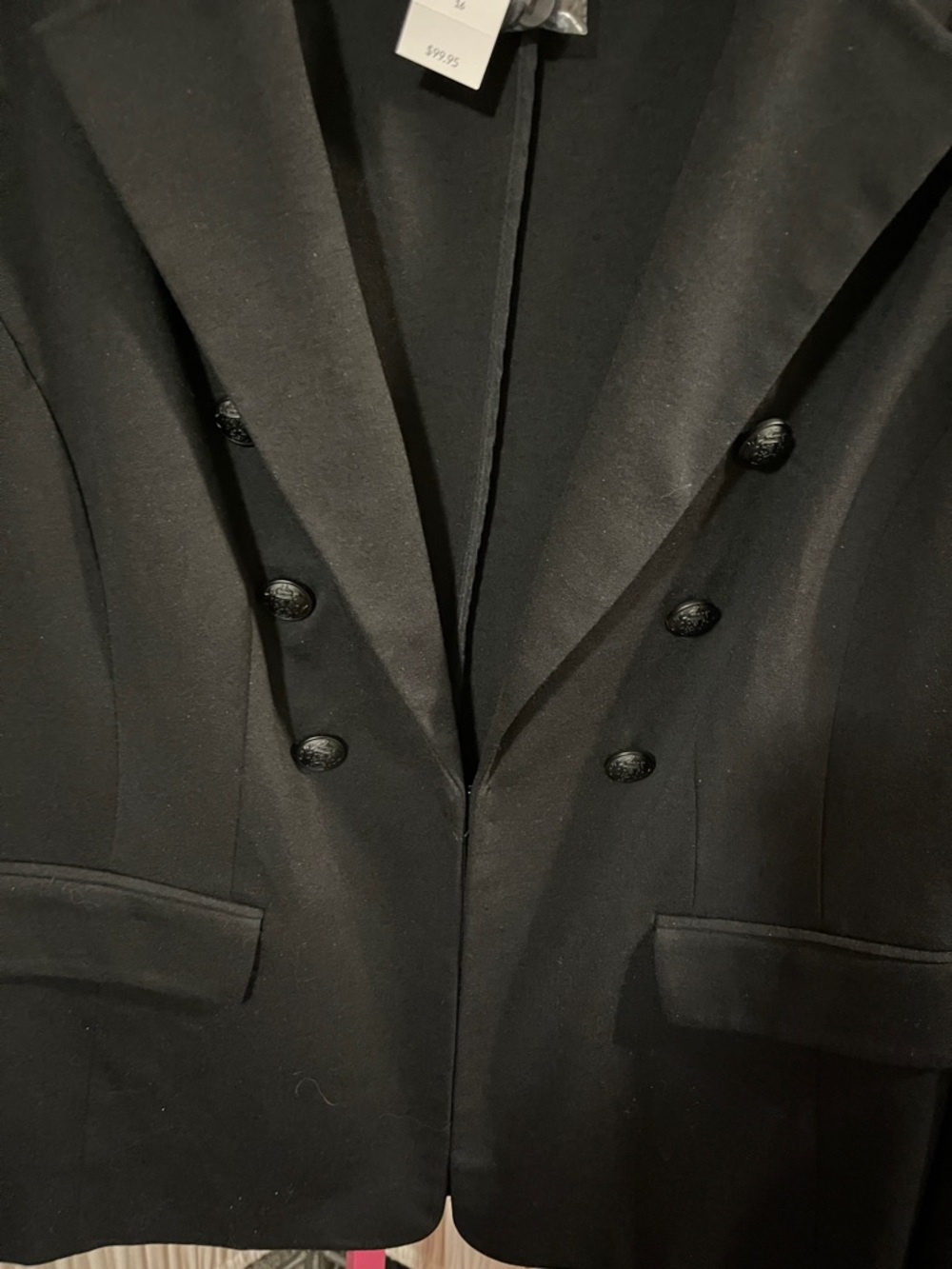 Lane Bryant Black Double-Breasted Suit Blazer - Picture 4 of 10